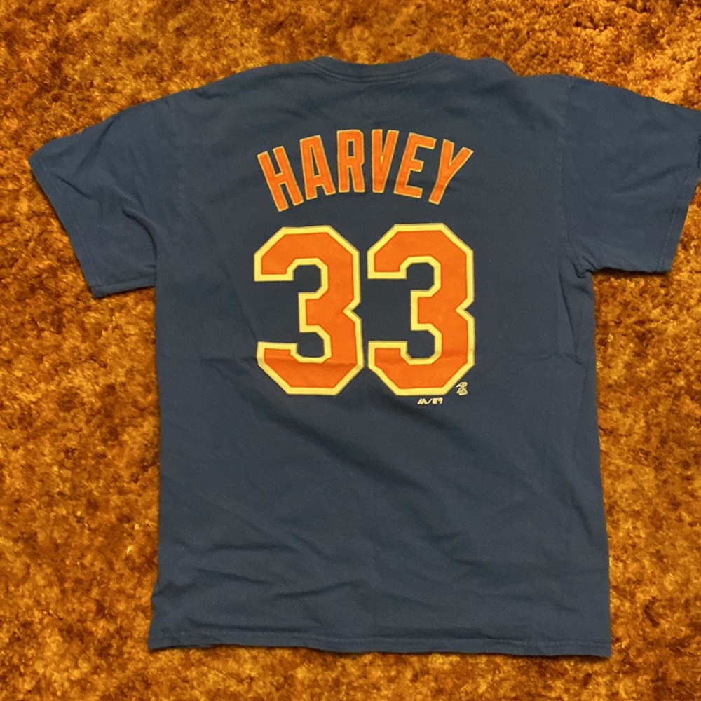 Majestic New York Mets Matt Harvey T-Shirt. Size Medium